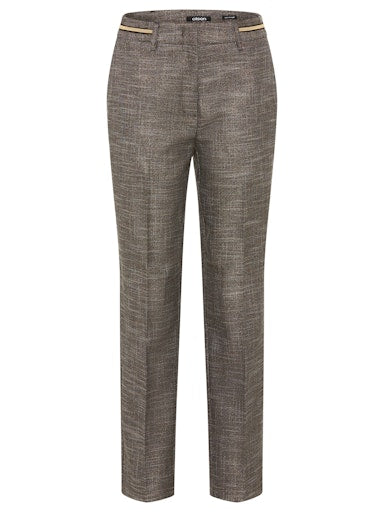 Olsen Black with Gold Lurex Fleck Smart Ankle-Skimming Straight Leg Trousers 14002465