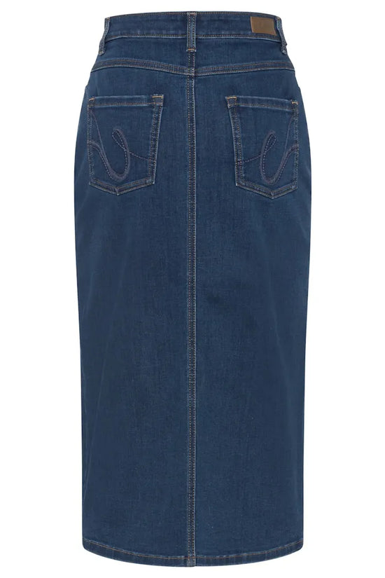 Olsen denim midi skirt