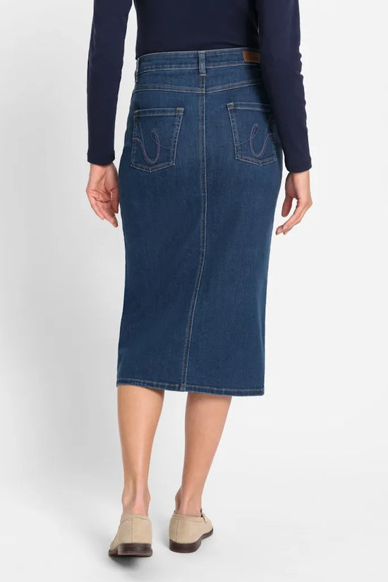 Olsen denim midi skirt