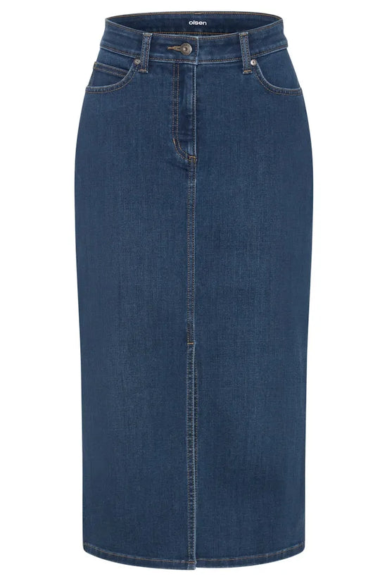 Olsen denim midi skirt