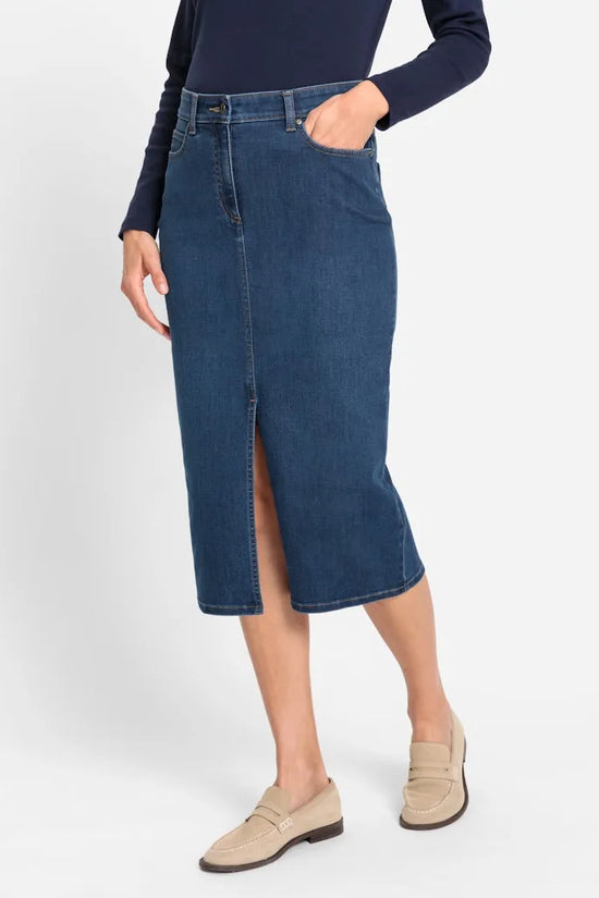 Olsen denim midi skirt