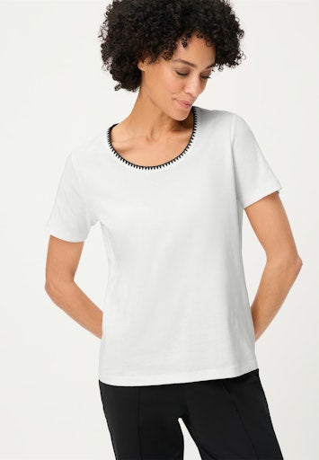 Olsen White Crew Neck T-Shirt