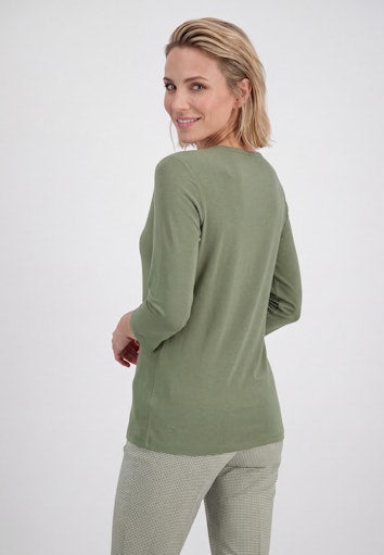Olsen Moss Green V-Neck 3/4 Sleeve T-Shirt 