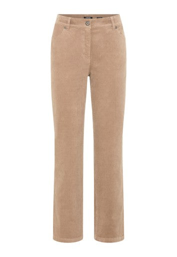 Olsen Hazelnut Baby Corduroy Straight Leg Trousers