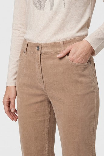 Olsen Hazelnut Baby Corduroy Straight Leg Trousers