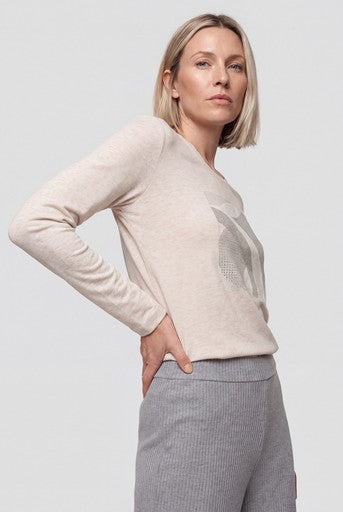 Olsen Grey Wide Leg Corduroy Trousers with Pull-On Waistband & Pockets