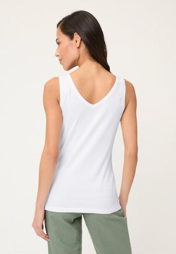 Olsen White Reversible Sleeveless T-Shirt