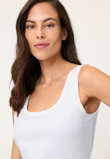 Olsen White Reversible Sleeveless T-Shirt