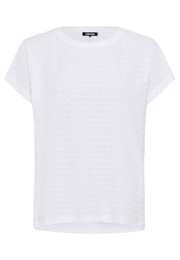 Olsen White Textured Wave T-Shirt
