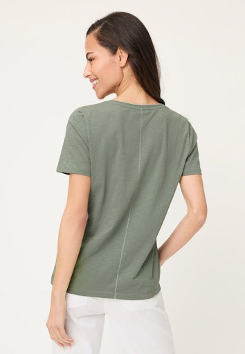 Olsen Khaki Cotton T-Shirt