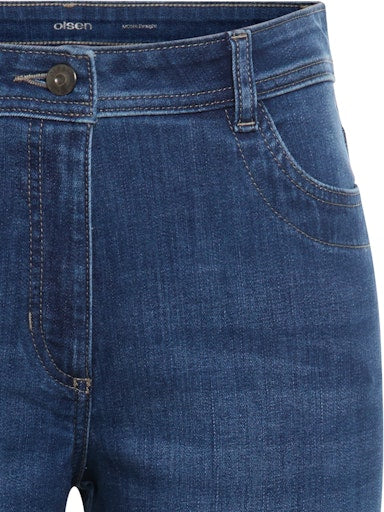 Olsen Straight Leg High Waist Jeans in Mid Denim 14002469