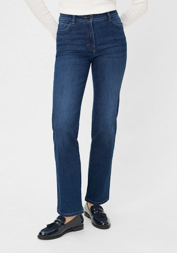 Olsen Straight Leg High Waist Jeans in Mid Denim 14002469