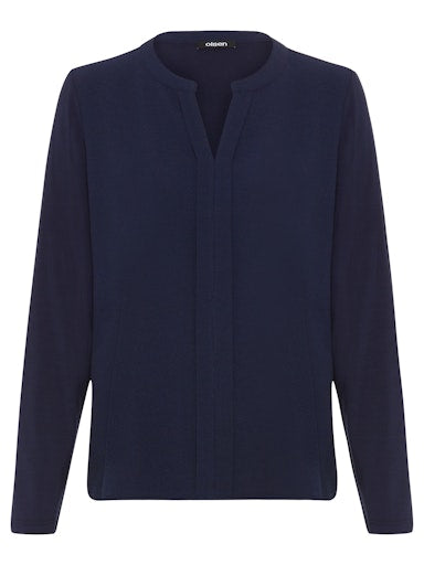 Olsen V-Neck Long Sleeve Top in Ink Blue 11105250