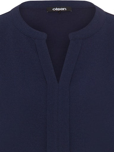 Olsen V-Neck Long Sleeve Top in Ink Blue 11105250