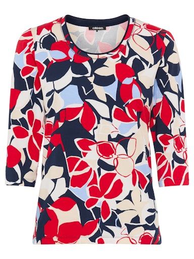 Olsen Red Print T-Shirt