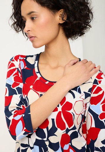 Olsen Red Print T-Shirt