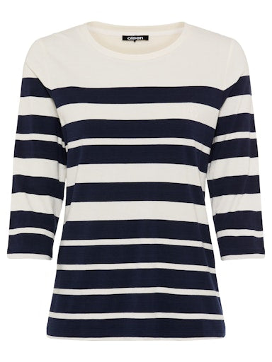 Olsen Ink Blue Bold Stripe T-Shirt