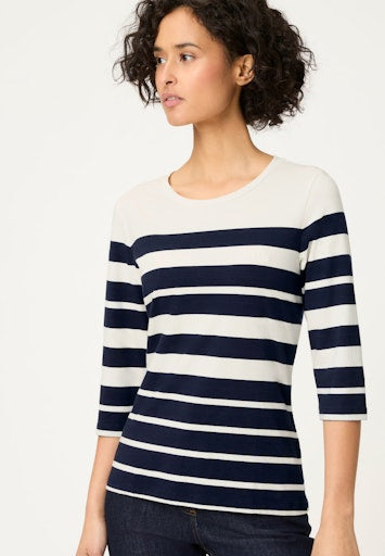 Olsen Ink Blue Bold Stripe T-Shirt