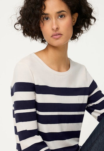 Olsen Ink Blue Bold Stripe T-Shirt