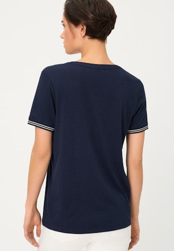 Olsen Ink Blue V-Neck T-Shirt