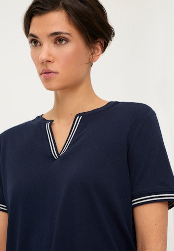 Olsen Ink Blue V-Neck T-Shirt