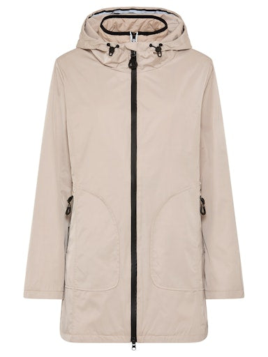 Olsen Beige 2-in-1 Outdoor Jacket with Detachable Gilet, Hood & Zipped Pockets 15101446