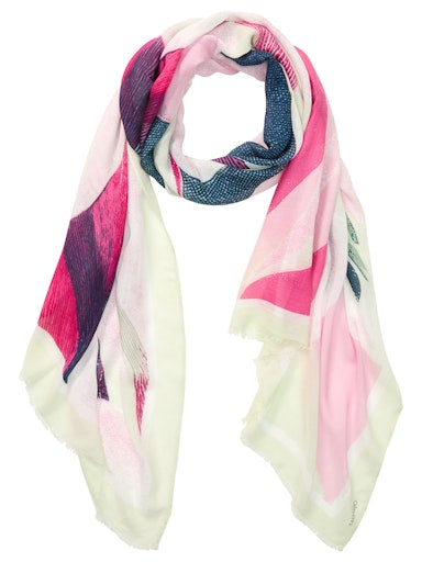 Olsen Fuchsia Print Woven Viscose Scarf 18002109