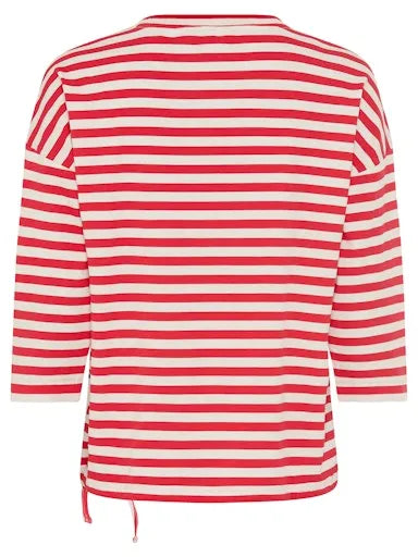 Olsen 3/4 sleeve stripe and floral t-shirt 11105005