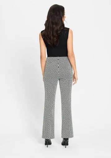 Olsen graphic print bootcut trousers 14002262