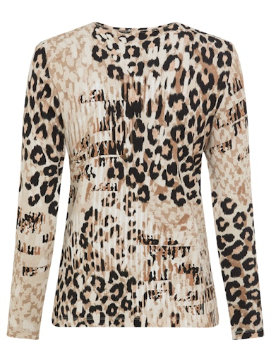 Olsen Animal Print Long Sleeve T-Shirt 11105231