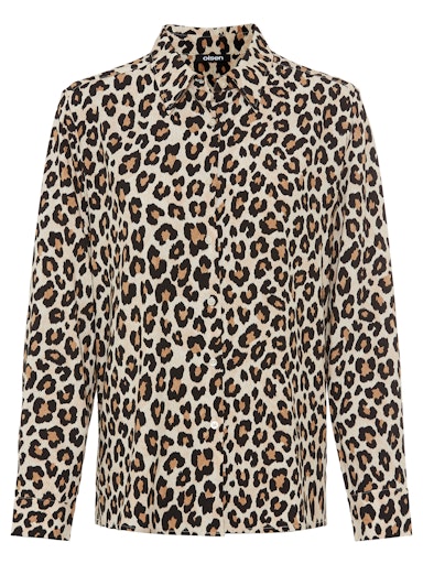 Olsen Leopard Print Long Sleeve Shirt 1200217