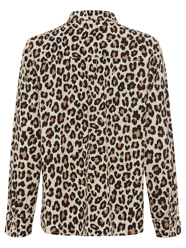 Olsen Leopard Print Long Sleeve Shirt 1200217