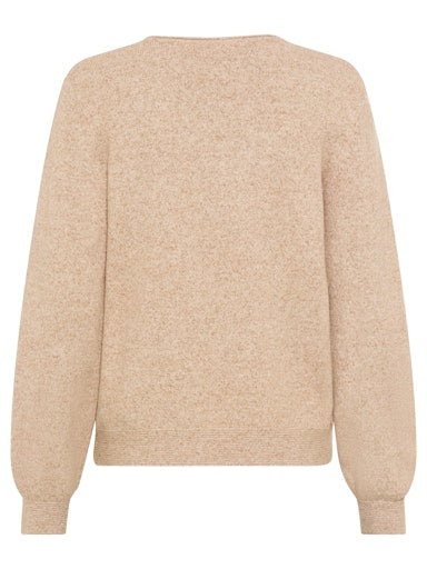 Olsen Crew Neck Long-Sleeve Sweater in Soft Biscuit 11000585