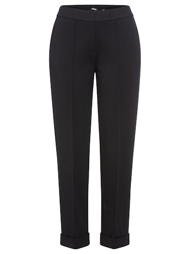 Olsen Lisa Black Straight-Leg Crop Trousers 14002105