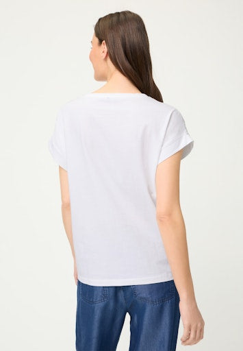 Olsen White Eyelet Embroidered T-Shirt