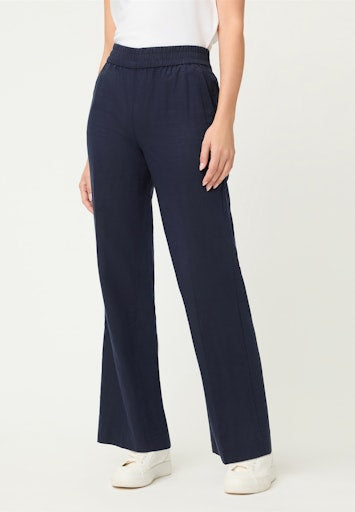 Cotton-Linen Blend with Elastic Waistband