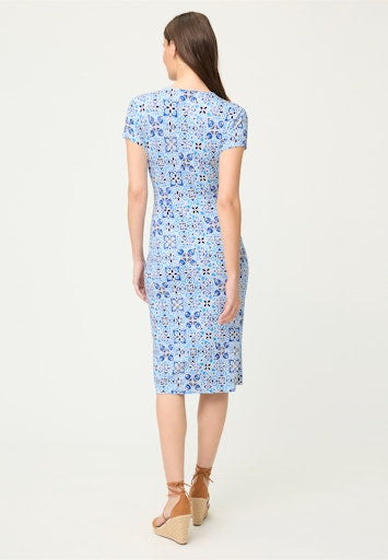 Olsen Blue Print Midi Dress