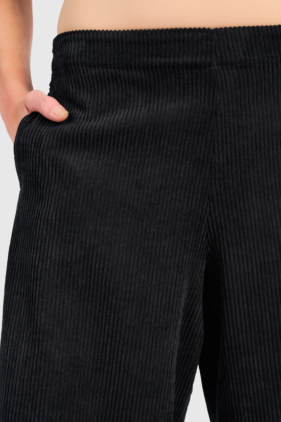 Alembika Black Cord Easy Lantern Trousers