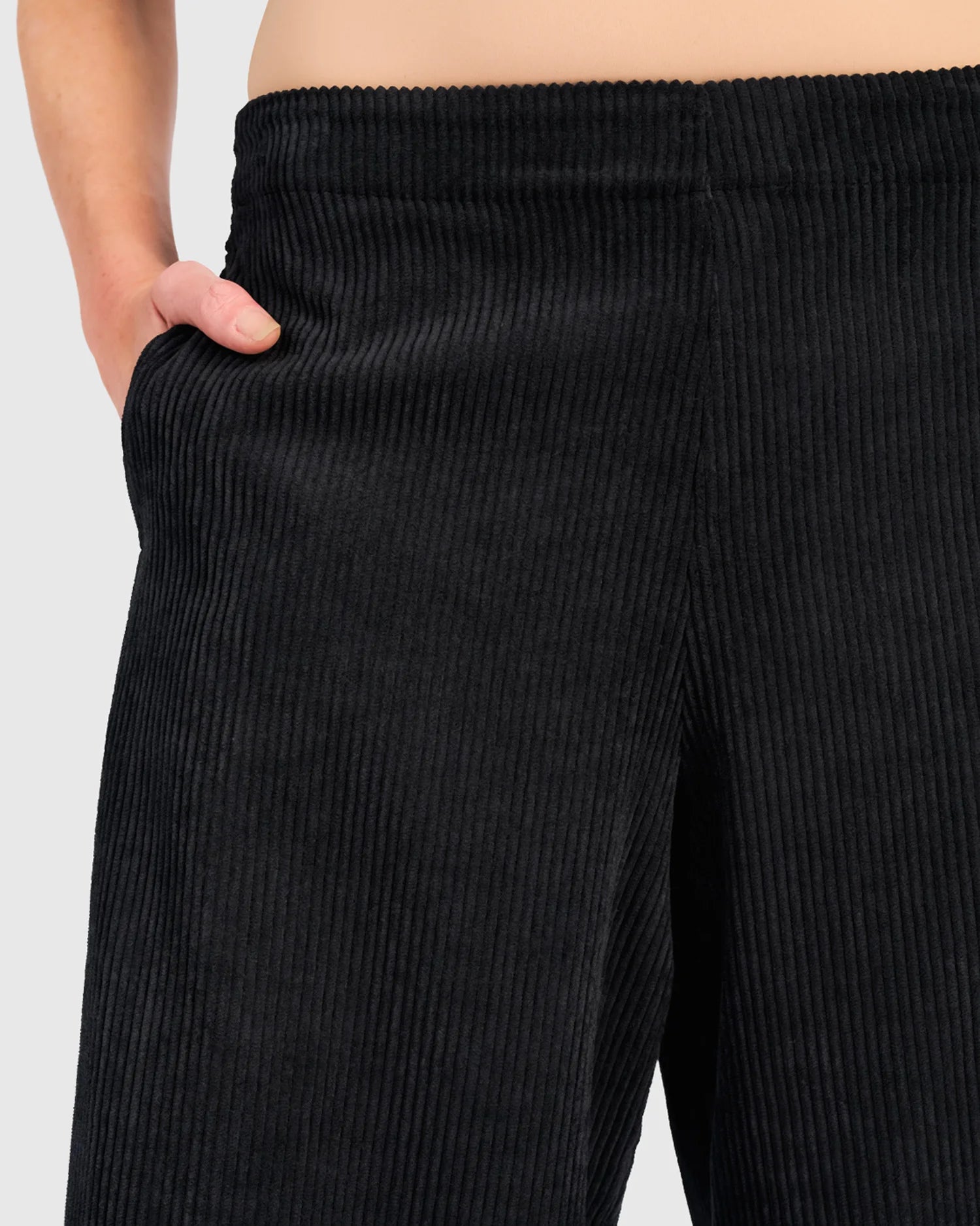 Alembika Black Cord Easy Lantern Trousers