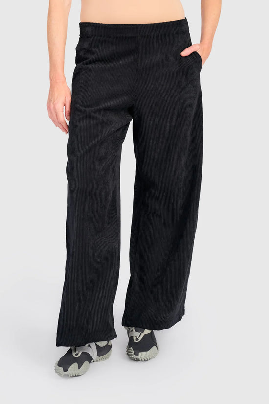 Alembika Black Cord Easy Lantern Trousers