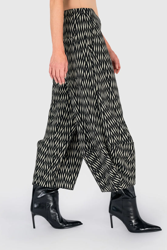Alembika Black/White Zebra Vector Lantern Trousers