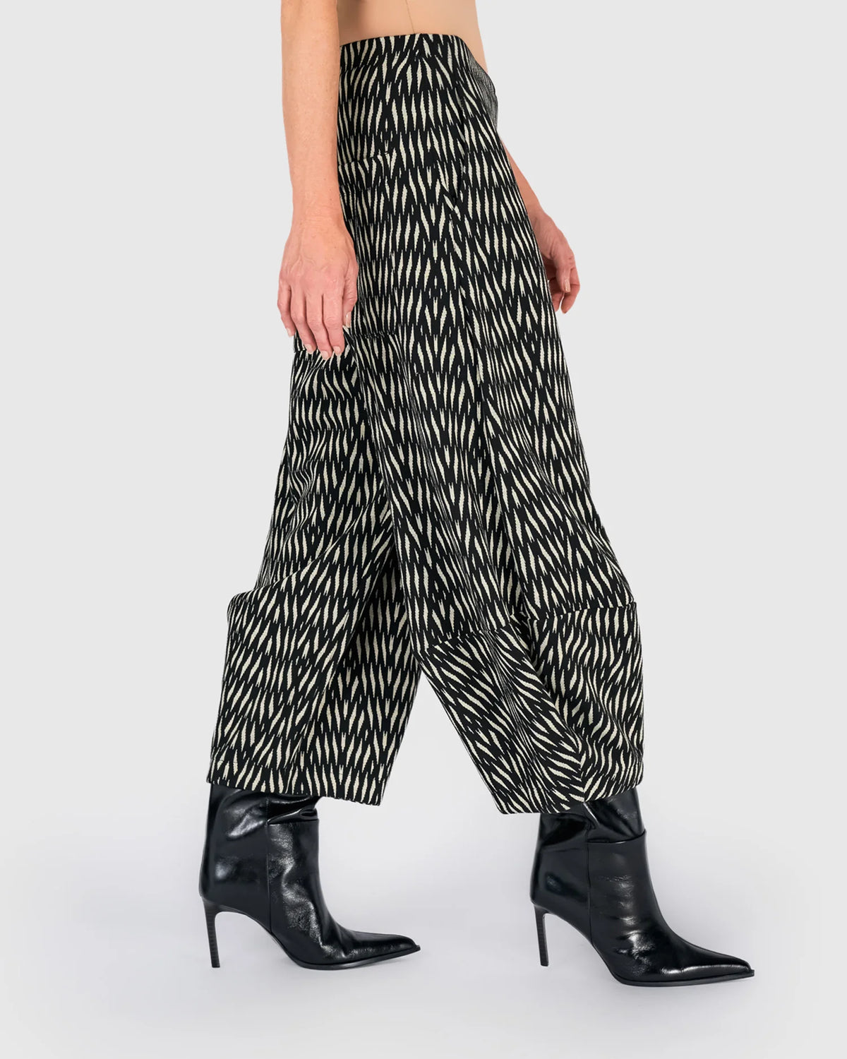 Alembika Black/White Zebra Vector Lantern Trousers
