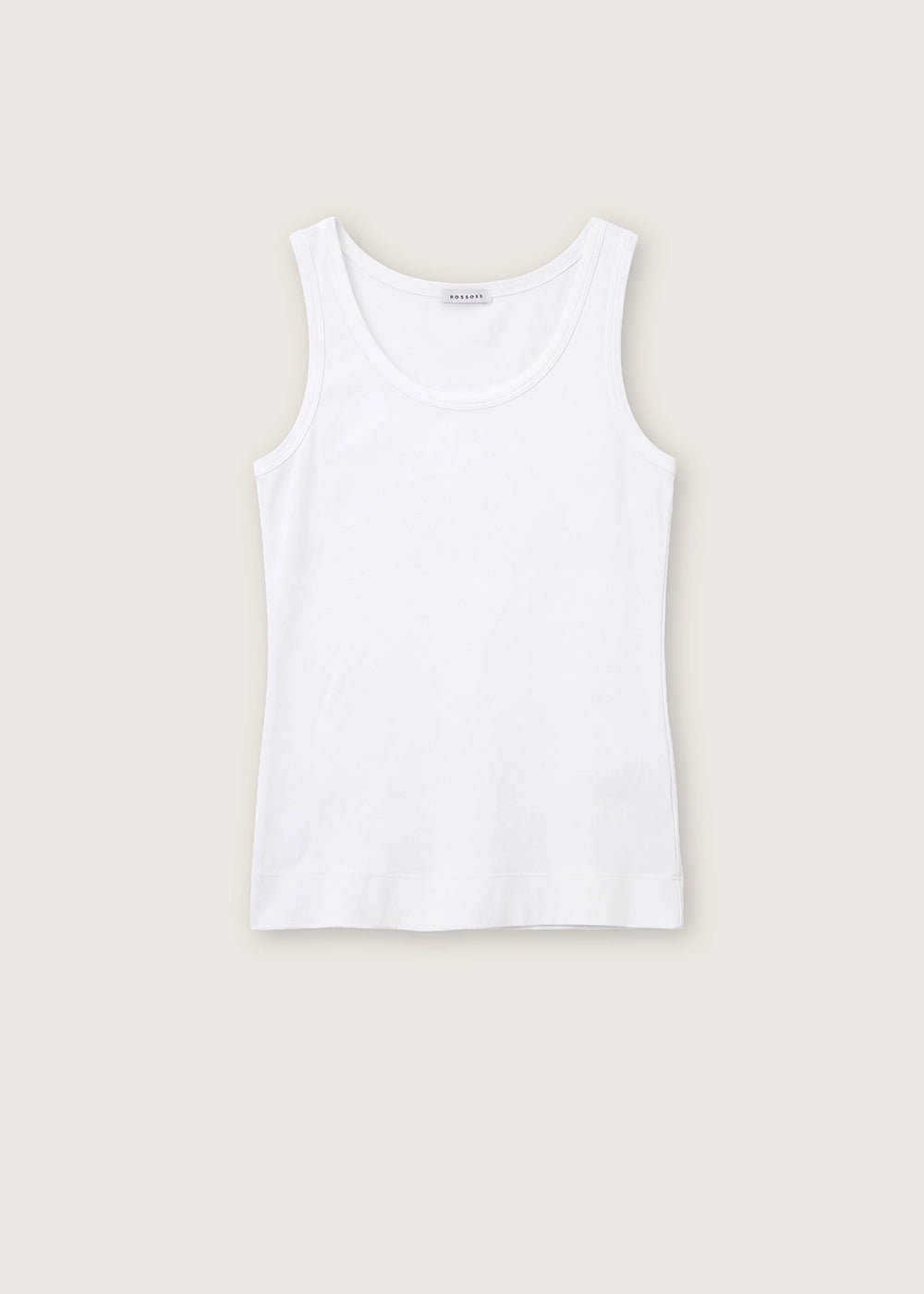Rosso 35 White Cotton Jersey Tank Top