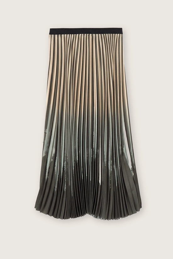 Rosso 35 Dark Green Long Pleated Skirt
