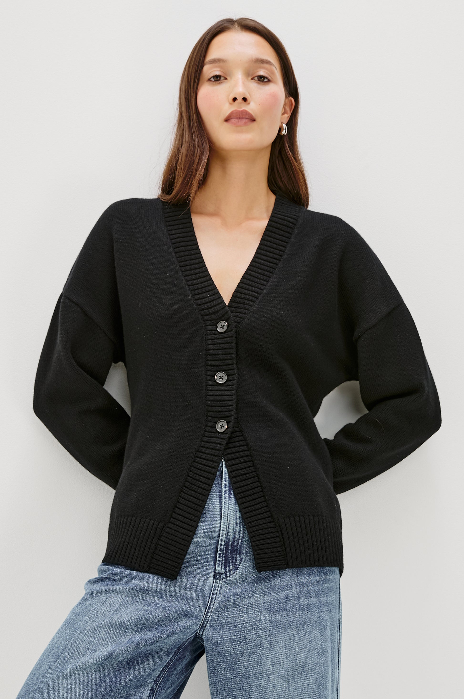 Rails v neck cardigan Philippa