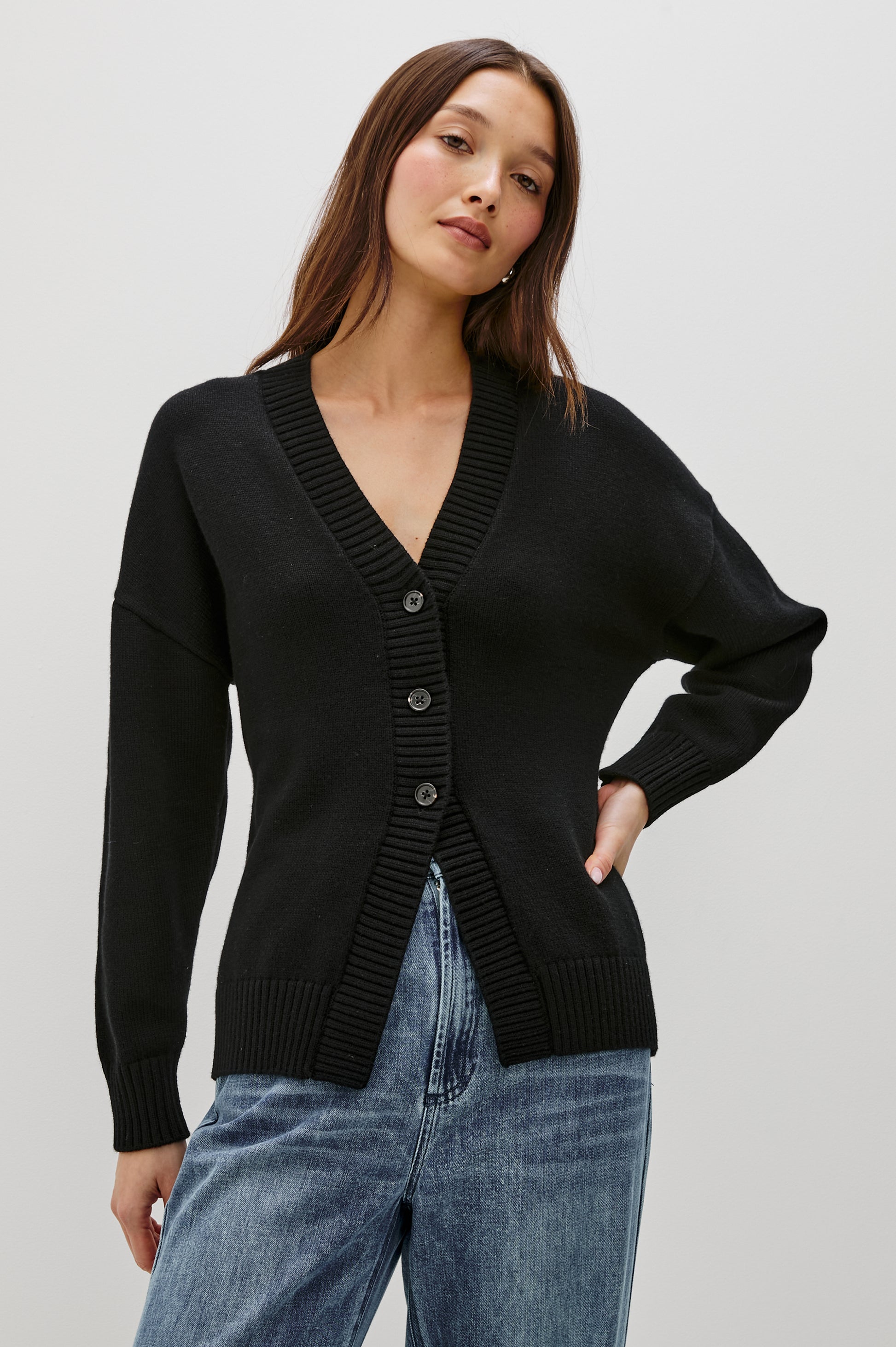 Rails v neck cardigan Philippa