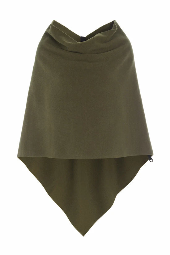 Henriette Steffensen Moss Green Fleece Poncho