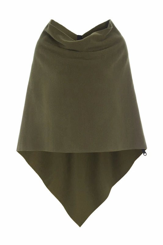 Henriette Steffensen Moss Green Fleece Poncho