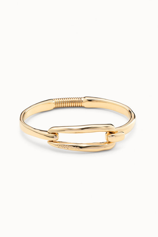Uno de 50 Gold Bangle Bracelet with Buckle PUL1721