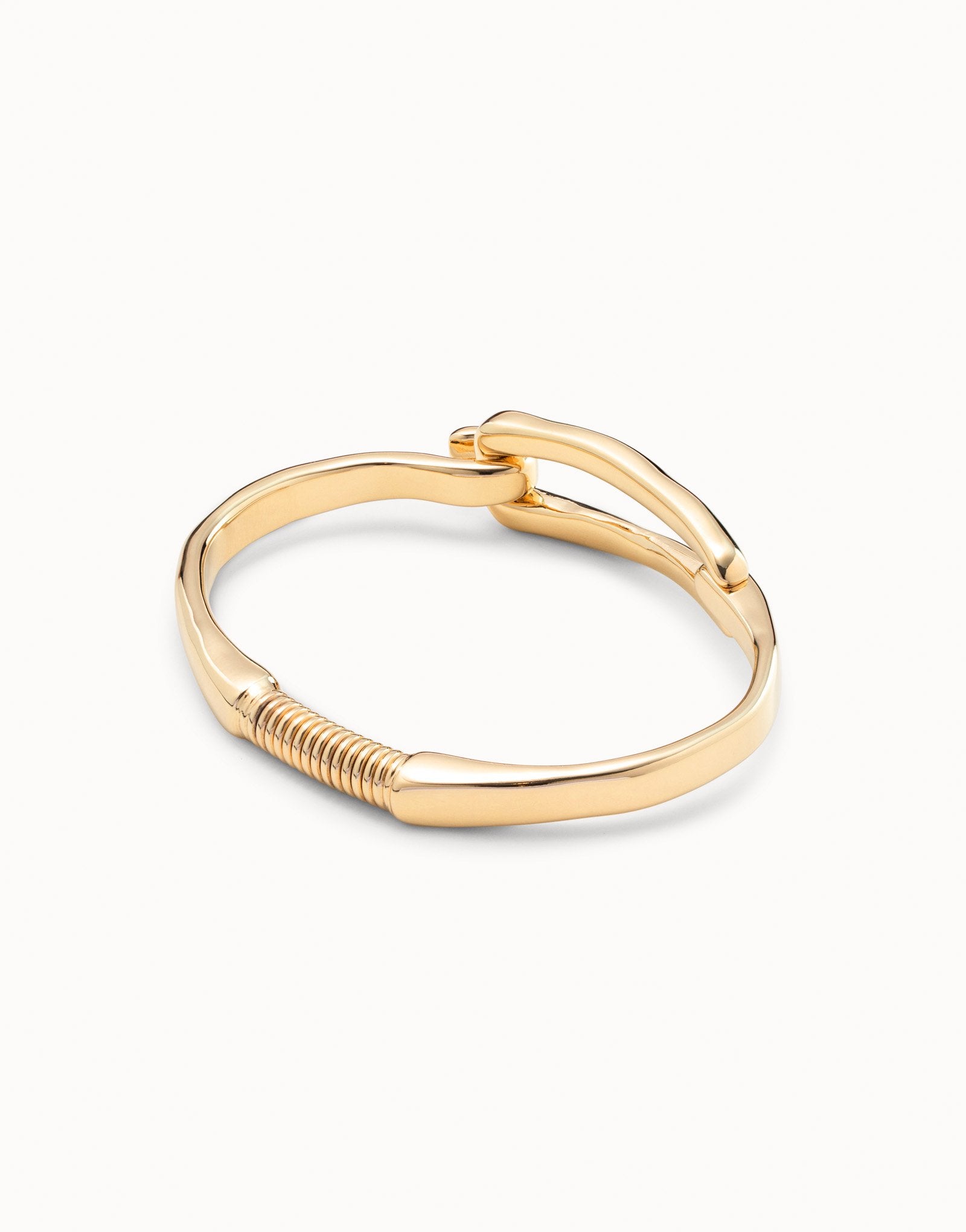 Uno de 50 Gold Bangle Bracelet with Buckle PUL1721